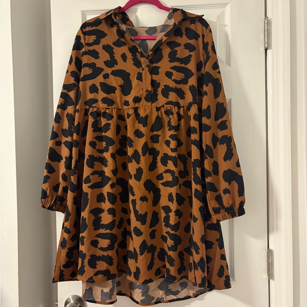 Leopard Print Tunic Dress